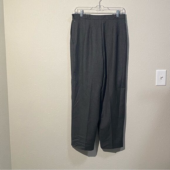 Vintage Talbots made Of Italian Fabric 100% Wool Pants Gray Women's Size 10 - Picture 2 of 15